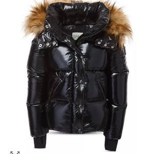 SAM black jacket Elsa jacket brand new never worn faux fur hood
